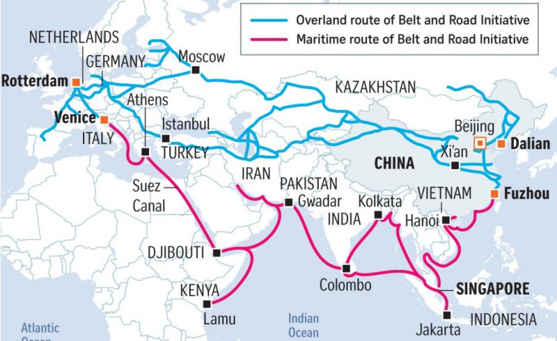 China-Belt-and-Road-Initiative-map-upsc-ias