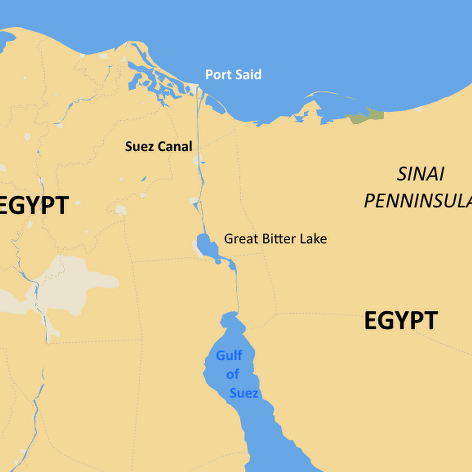 Suez Canal Location On World Map