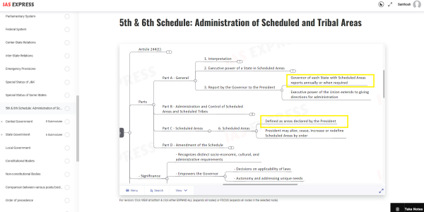 With reference to Scheduled Areas in India, consider the following statements: