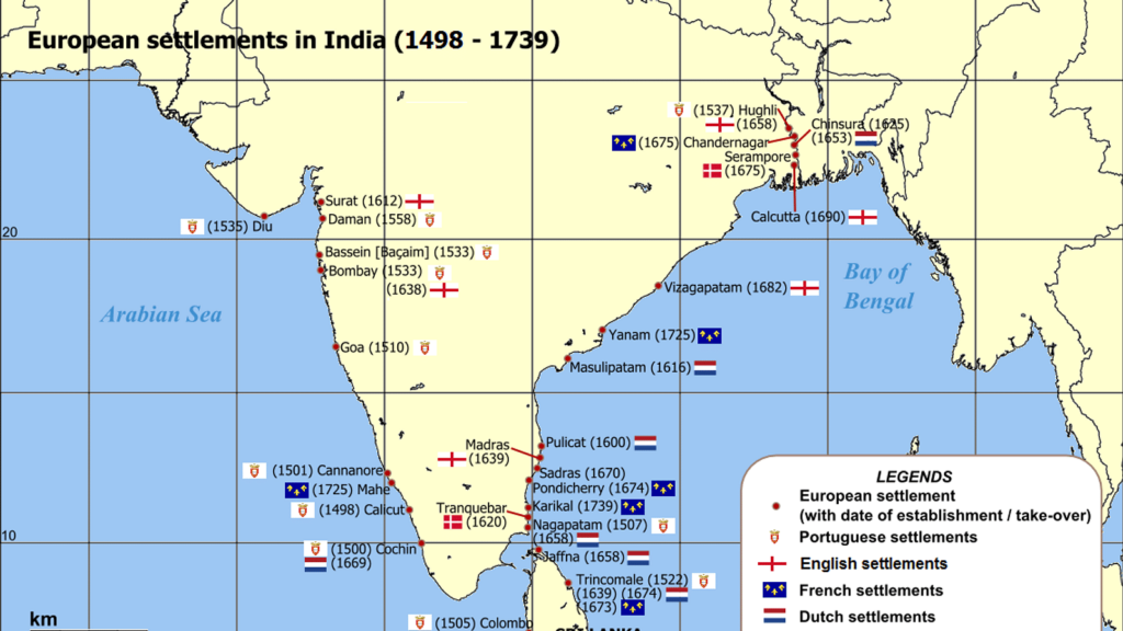 european settlements in india upsc