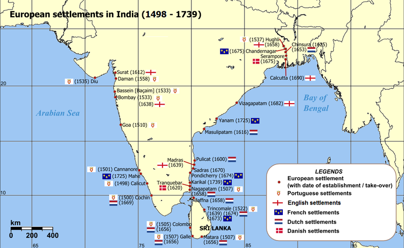 The Early European Settlements in India