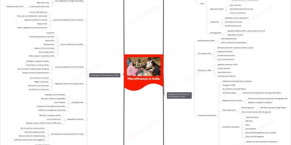 microfinance in India mind map
