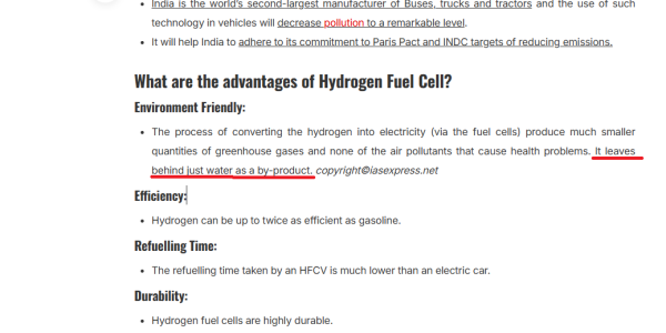 Which one of the following is the exhaust pipe emission from Fuel Cell Electric Vehicles, powered by hydrogen?